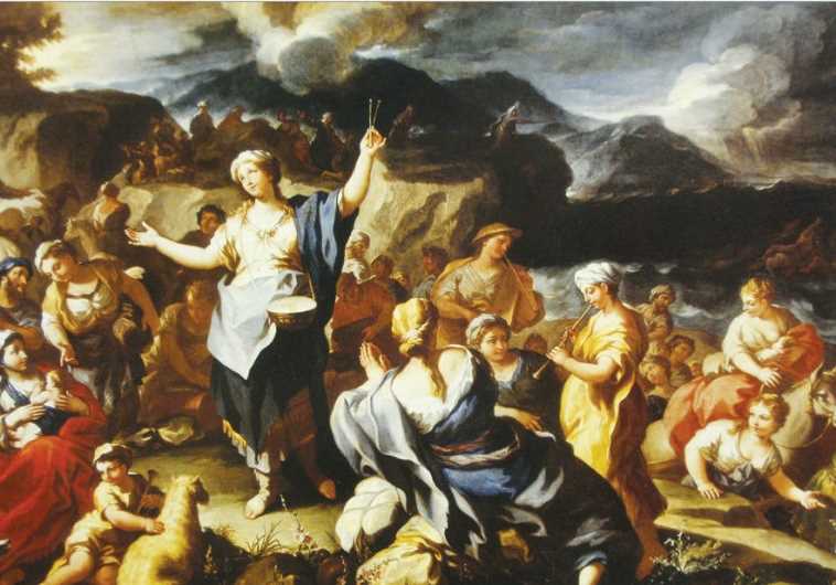 18th-century oil painting of ‘The Song of Miriam.’