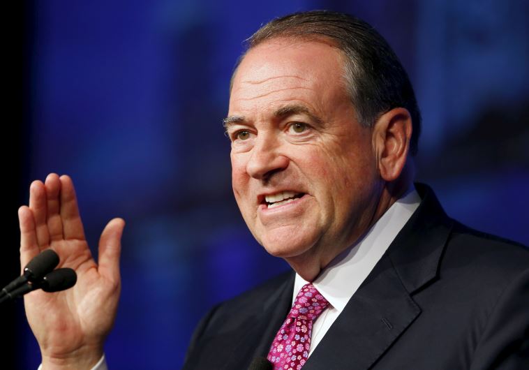 US Republican presidential candidate Mike Huckabee speaks to the 42nd annual meeting of the American Legislative Exchange Council in San Diego