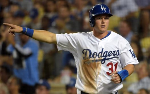 Los Angeles Dodgers center fielder Joc Pederson, Aug 12, 2015