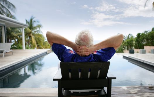 Illlustrative photo of a man relaxing on vacation
