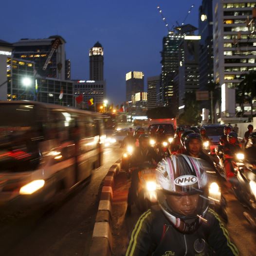 A main street in central Jakarta