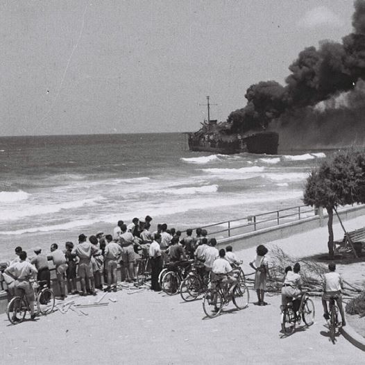 The shelling of the Altalena