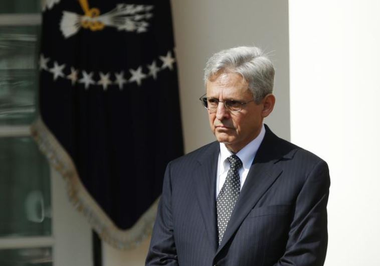 US President Barack Obama (not pictured) announces Judge Merrick Garland (R) of the United States Court of Appeals as his nominee for the US Supreme Court in the Rose Garden of the White House in Washington March 16, 2016.