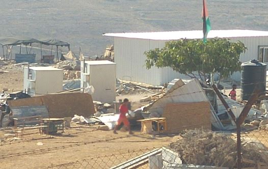 Demolition of illegal structures built by Arabs in the West Bank's Area C, August 9, 2016