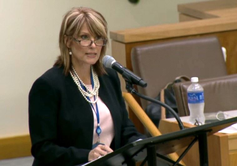 Laurie Cardoza-Moore speaking at the United Nations.