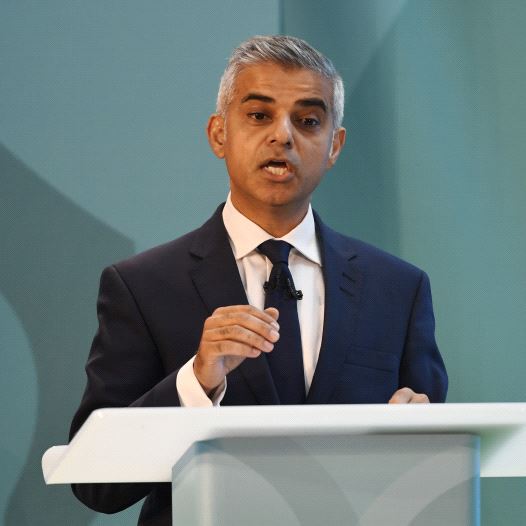 London Mayor Sadiq Khan