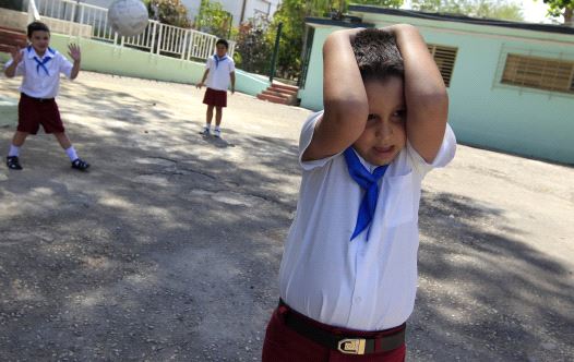 A child with autism plays with other children (file)