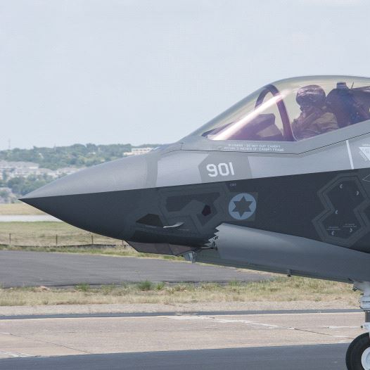 The F35 fighter jet plane, also known as the Adir, on the Tarmac at Lockheed Martin in Fort Worth, Texas