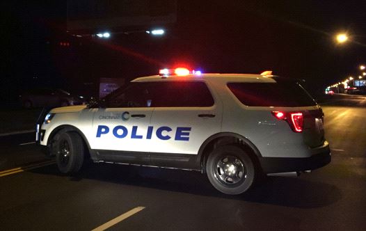 A police car blocks access to the scene of a mass shooting at the Cameo Nightlife club in Cincinatti, Ohio, US March 26, 2017.