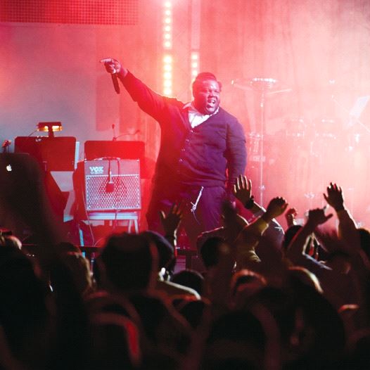 Rapper Nissim Black performs in a concert
