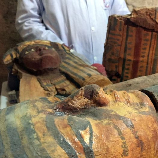 An Egyptian archaeologist documents the content of the tomb of Userhat, a judge from the New Kingdom at the Dra Abu-el Naga necropolis near the Nile city of Luxor, south of Cairo.