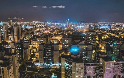 Night falls over Beersheba’s city center, which is quickly becoming a hi-tech hub for Israel