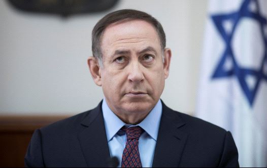 Prime Minister Benjamin Netanyahu with curiously dark hair.