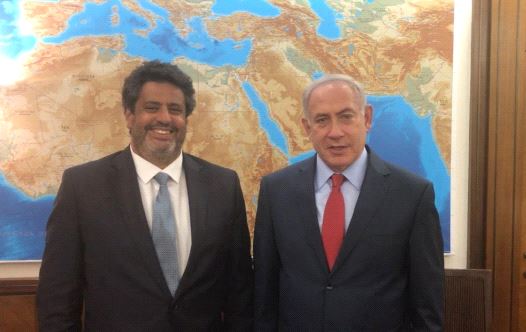 French MP Meyer Habib (L) and former prime minister Benjamin Netanyahu