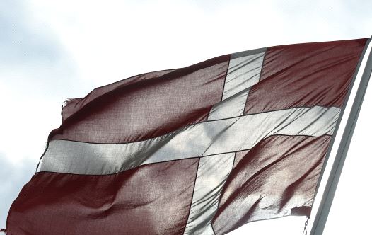 The flag of Denmark