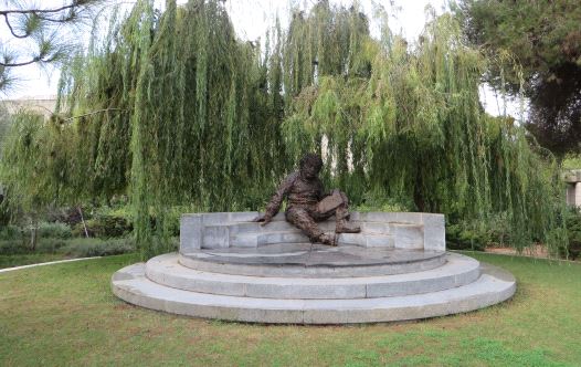 Albert Einstein sculpture, in the gardens of the Israel Academy of Sciences and Humanities, Jerusalem, Israel