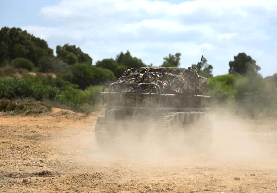 Vehicle designed to carry equipment to ease the load of combat soldiers