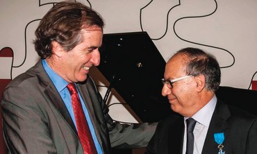 French Ambassador Bigot with Prof. Shimon Benita 370