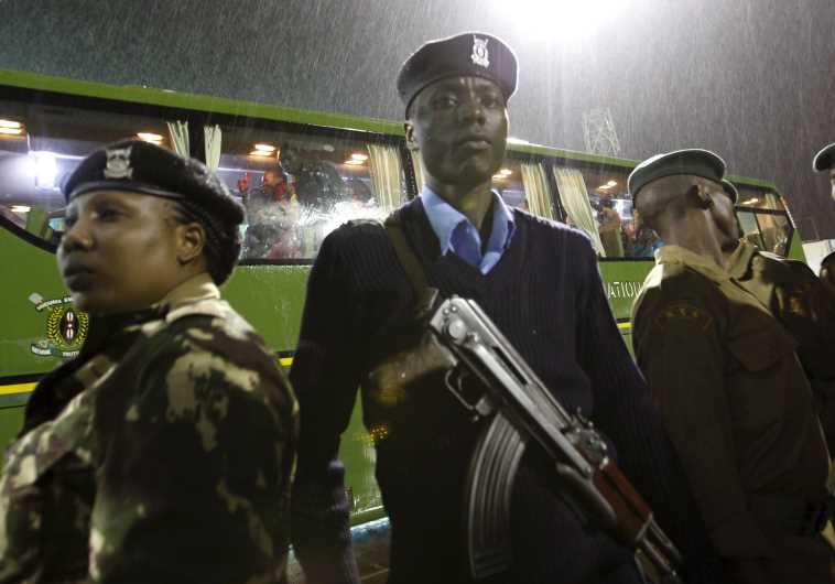 Policemen in Kenya.