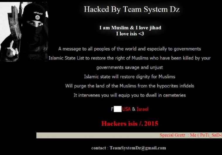 A screenshot of the message hackers put on the Hobart International Airport website