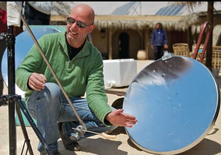 One of the Geekcon Green inventions: A satellite dish stove