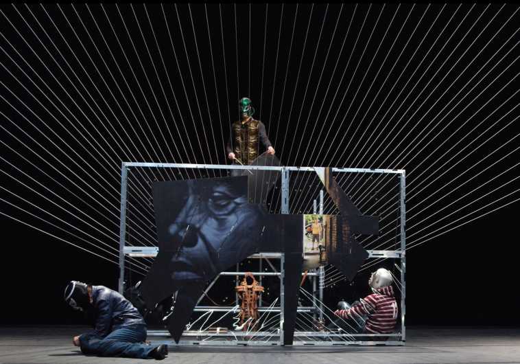 ‘Snakeskin,’ performed within a poetic string installation, by Canadian dancer Benoit La Chambre.