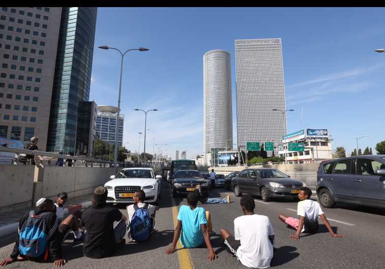 Ethiopian - Israel protest in Tel Aviv