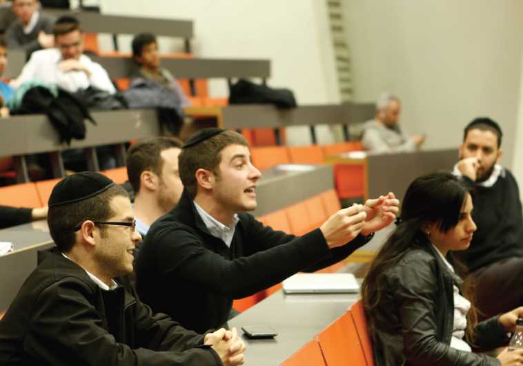 Haredi students in classroom