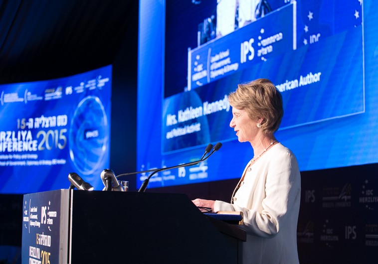 KATHLEEN KENNEDY TOWNSEND addresses the Herzliya Conference at IDC Herzliya on Tuesday
