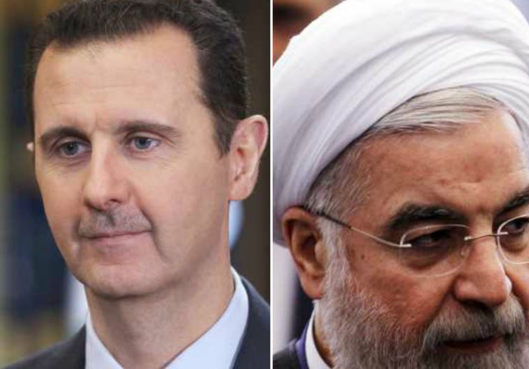 Iranian President Hassan Rouhani and Syrian President Bashar al-Assad 