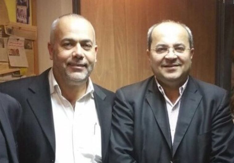 Ta’al Party Chairman Ahmad Tibi (Right) and fellow party MK Osama Sa’adi (Left)