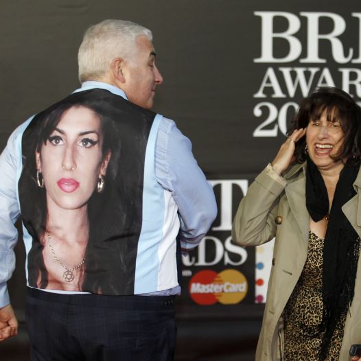 Mitch and Janis Winehouse, the father and mother of the late singer Amy Winehouse