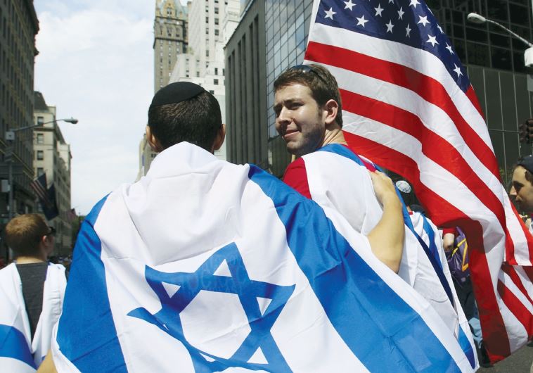 People take part in the 51st annual Israel parade in New York in May.
