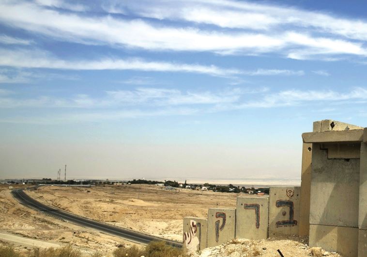 An IDF guard post is seen near Jericho along the border between Israel and Jordan in the Jordan Valley.