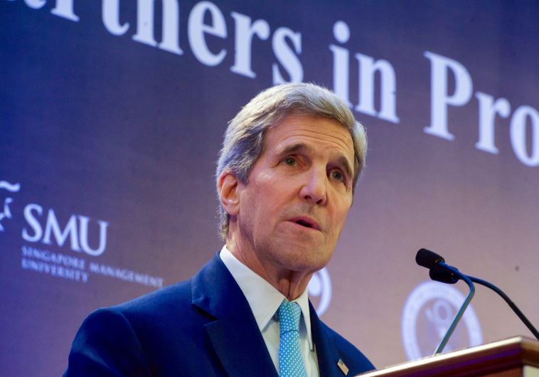 US Secretary of State John Kerry speaks in Singapore