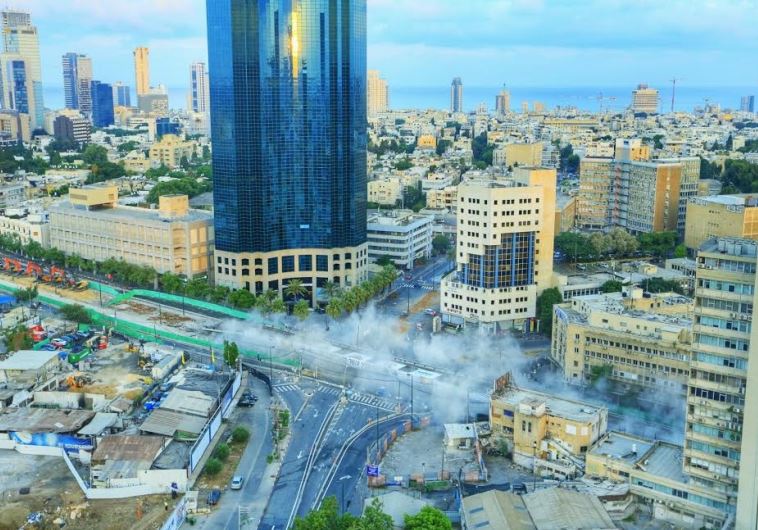 The Maariv Bridge demolition