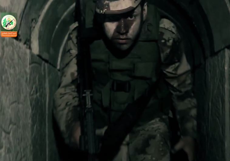 A Hamas operative in an underground tunnel in Gaza‏