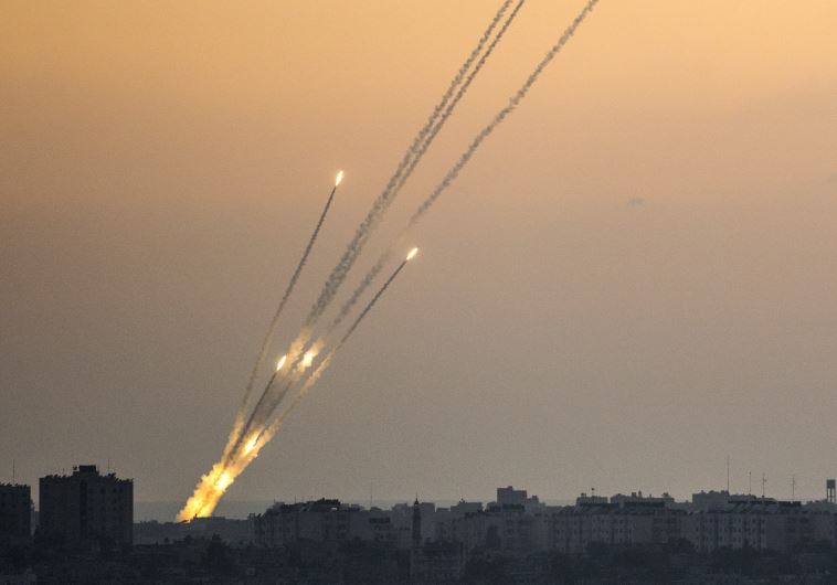 Rockets fired from the Gaza Strip into Israel, July 13, 2014