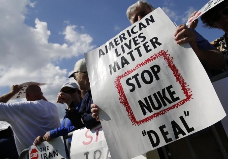 Activists gather at a Capitol Hill rally against the Iran nuclear deal in Washington September 9, 2015