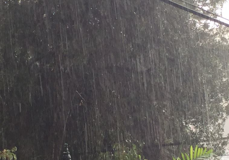 First winter rain in Israel