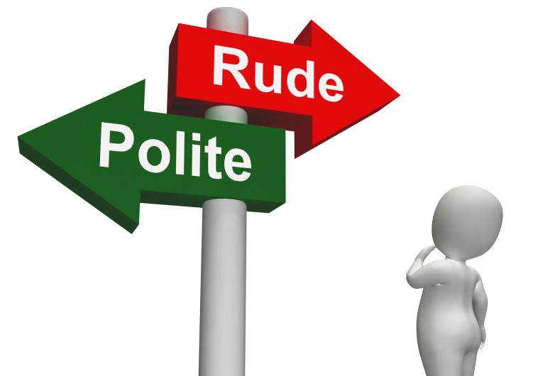 Rude Polite Signpost