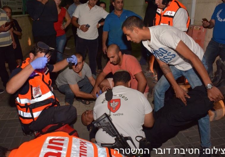 Scene of Afula stabbing attack