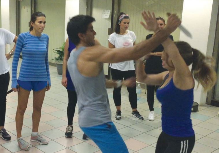 Oren Mallul demonstrates Krav Maga in Tel Aviv. After the terror attacks the instructor saw a demand for self-defense classes