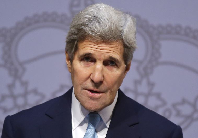 US Secretary of State John Kerry at the Foreign Ministry in Madrid, Spain, October 19, 2015