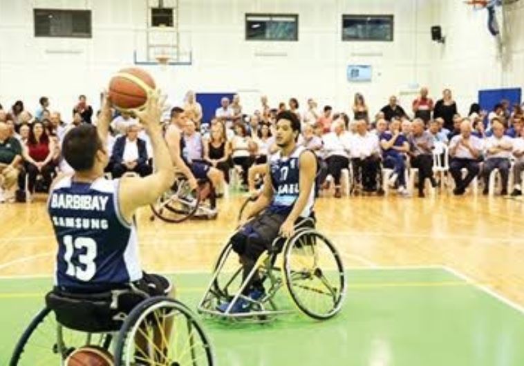 Wheelchair basketball players