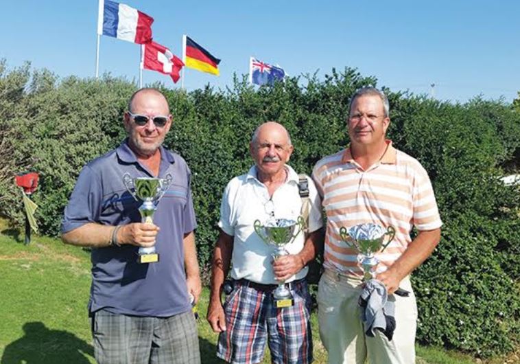 2015 Ga’ash Men’s Club Championship winners (from left) Moshe Nessis, Dave Haskell and Ashley Silber