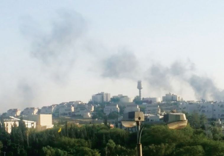 Black smoke over Ma’aleh Adumim