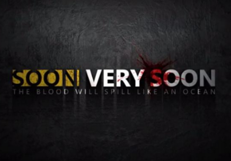 Screenshot from the ISIS video threatening an attack on Russian soil "very soon".