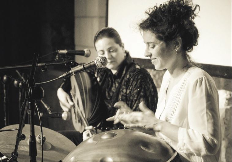 CHRISTIAN ARAB oud player Helen Sebilleh (left) joins forces with Israeli percussionist Liron Meyuhas for the Song of the Oud concert.