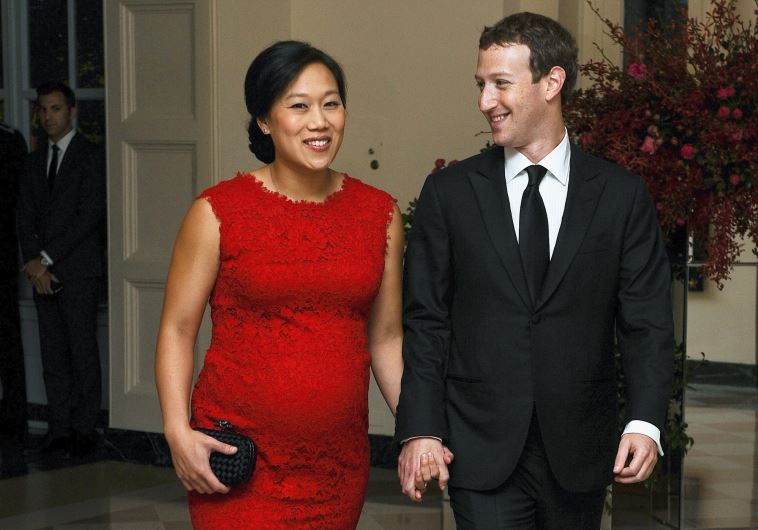 Mark Zuckerberg and his wife Priscilla Chan, September 25, 2015 